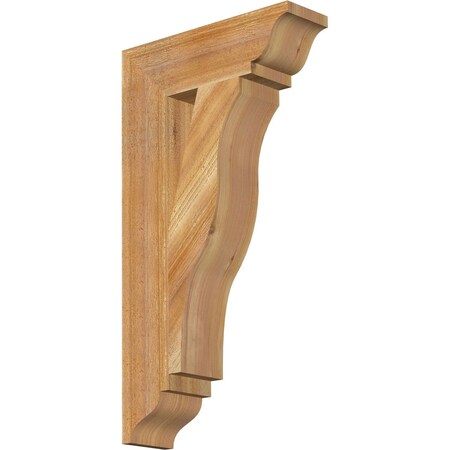 Ekena Millwork Funston Traditional Rough Sawn Bracket, Western Red Cedar, 4"W x 14"D x 26"H BKT04X14X26FST01RWR